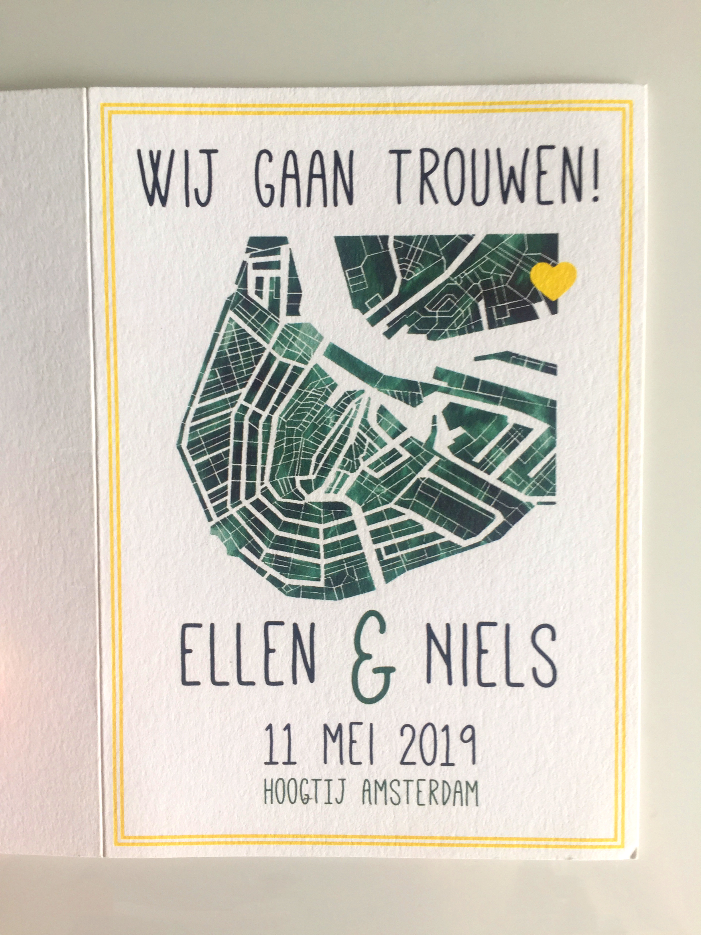Trouwkaart Ellen & Niels