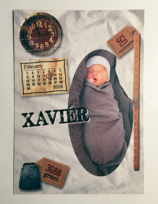 Geboortekaartje Xavier
